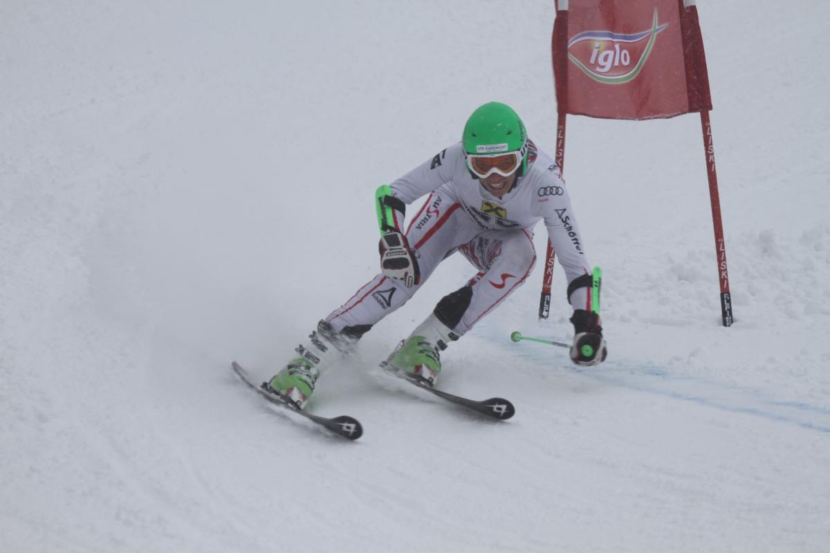 Austria's Markus Salcher competing in the 2011-12 ski season