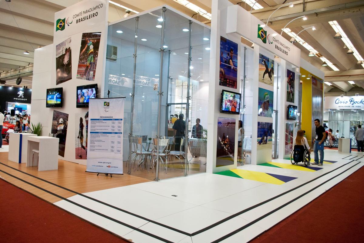 the Brazilian Paralympic Committee's stand 