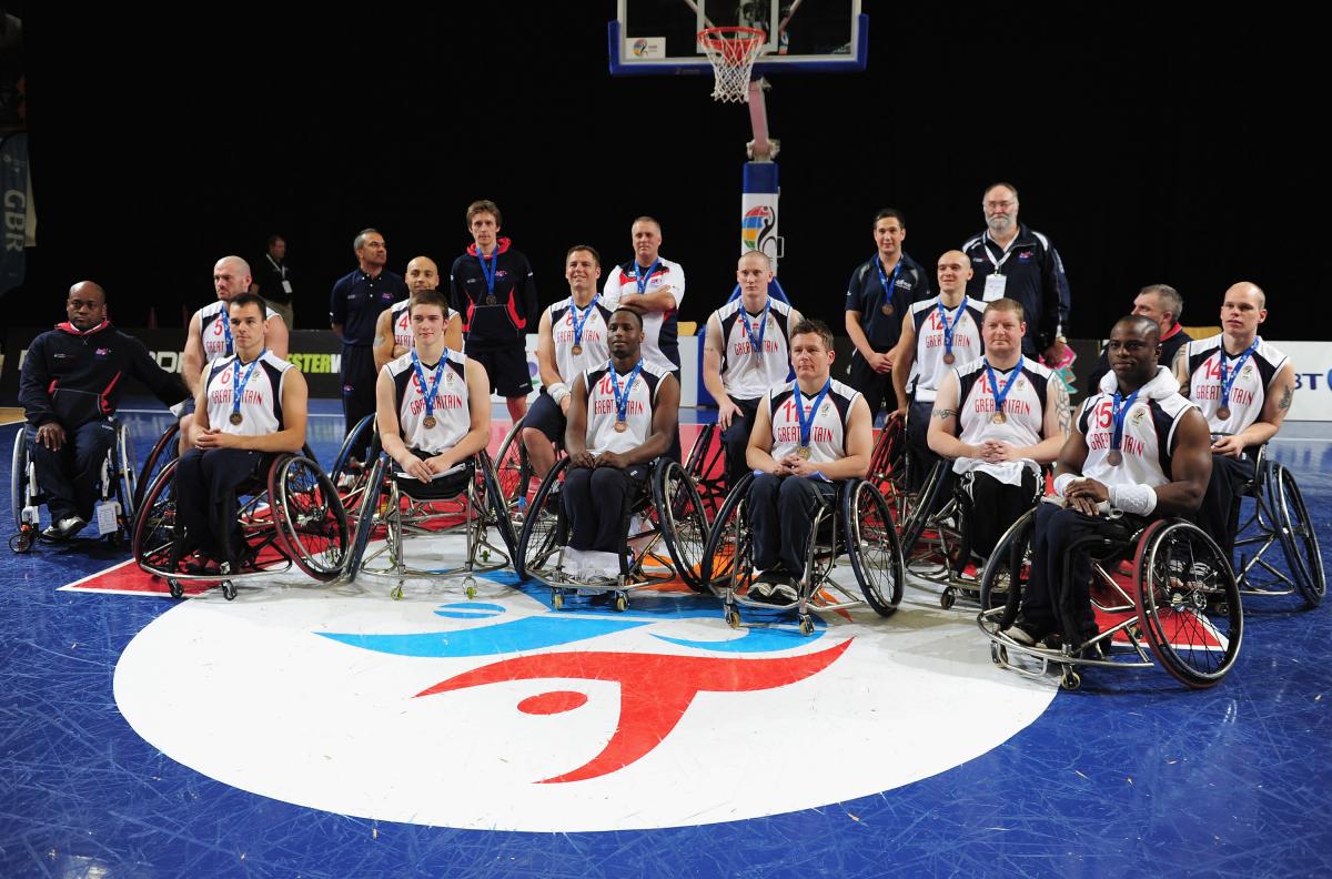 Great Britain Wheelchair Basketball A picture of a group photo