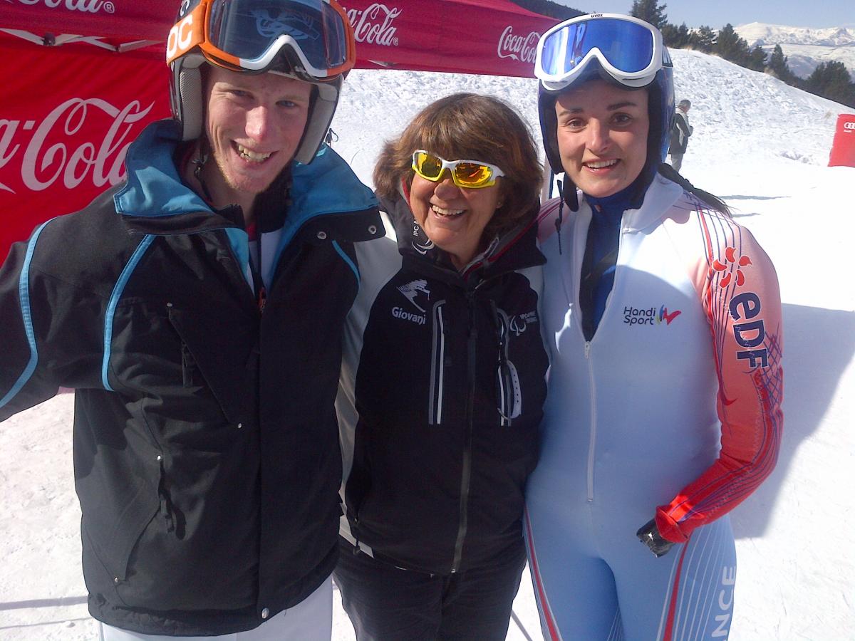 Sylvana Mestre with IPC Development Camp graduates Marie Bochet and Jasper Balcaen