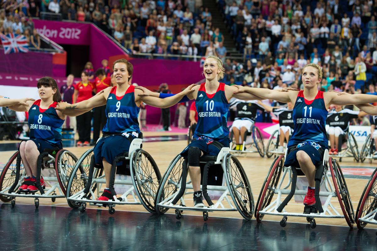 Great Britain woman's Wheelchair Basketball players at London 2012