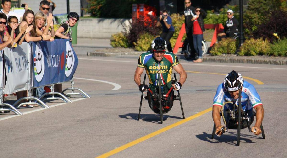 Alex Zanardi and Ernst Van Dyk