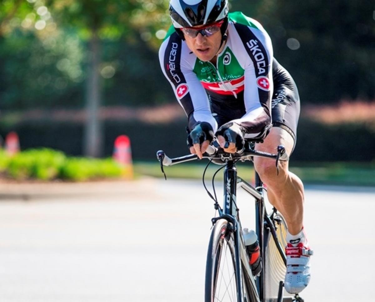 Man riding a bike