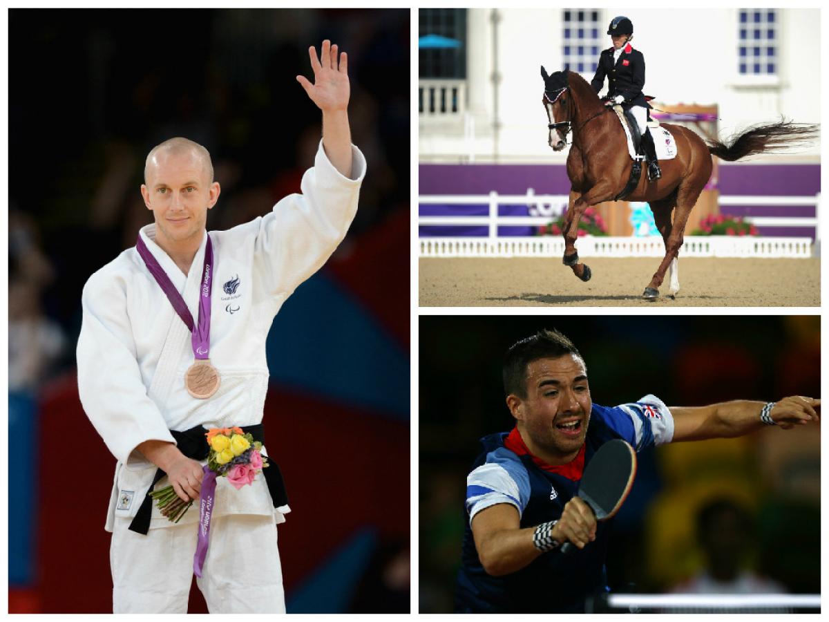 Paralympic medallists Ben Quilter, Sophie Wells and Will Bayley 