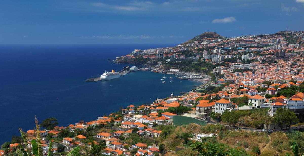 Aerial view on a bay