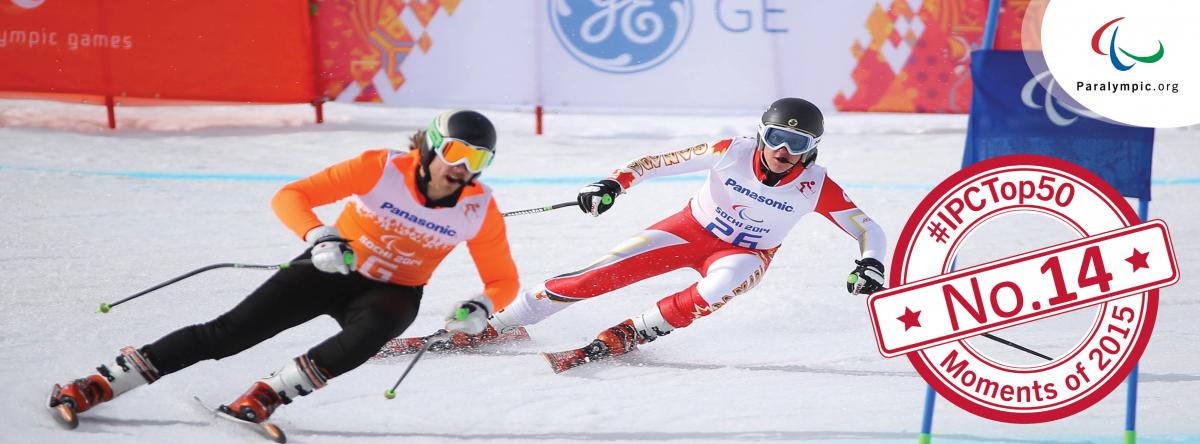 Brothers Mac and BJ Marcoux on the slope