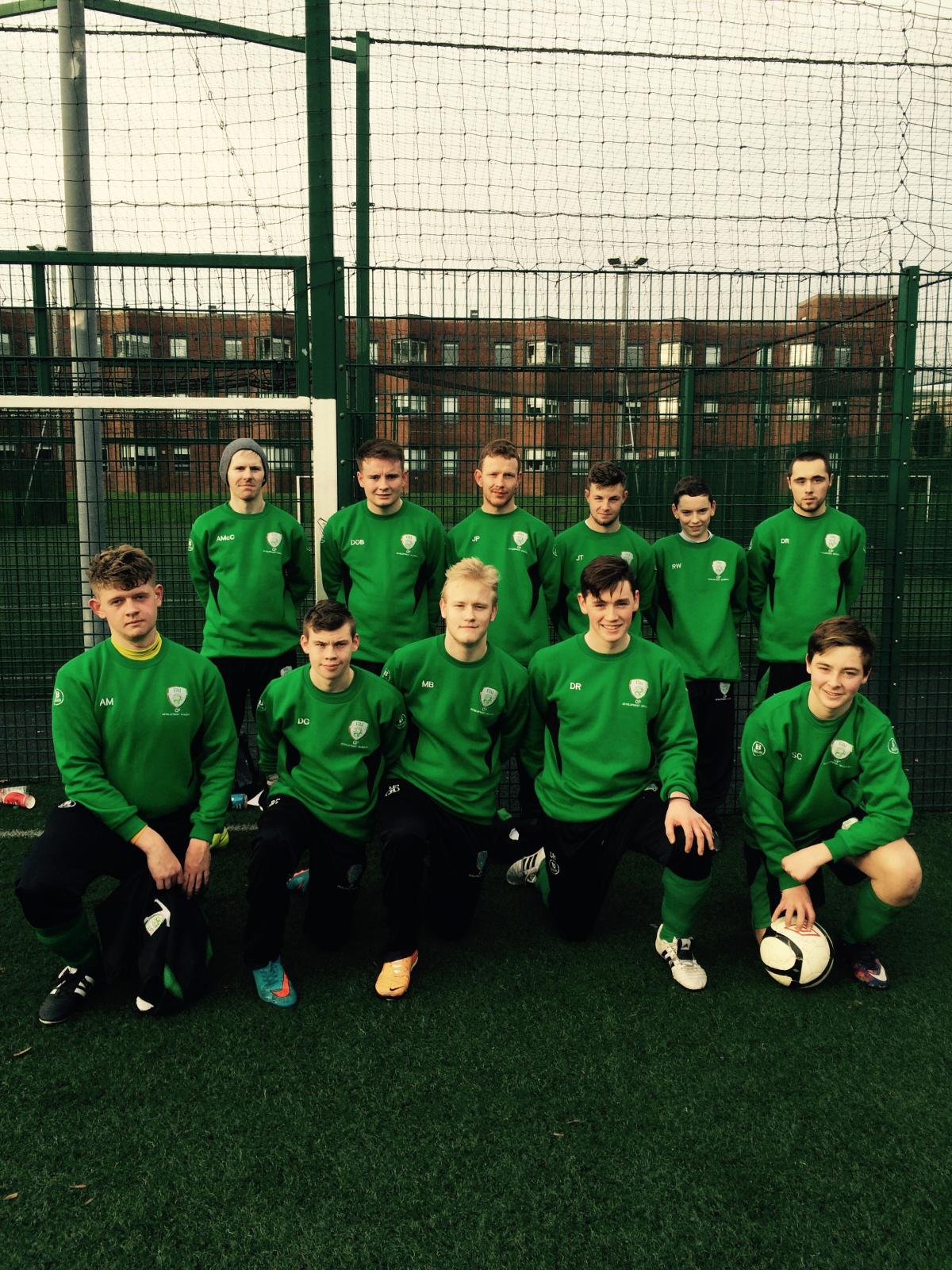 Irish football players pose for a team picture