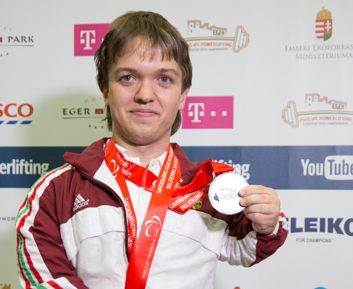 Nandor Tunel at the IPC Powerlifting European Open Championships in Eger, Hungary 