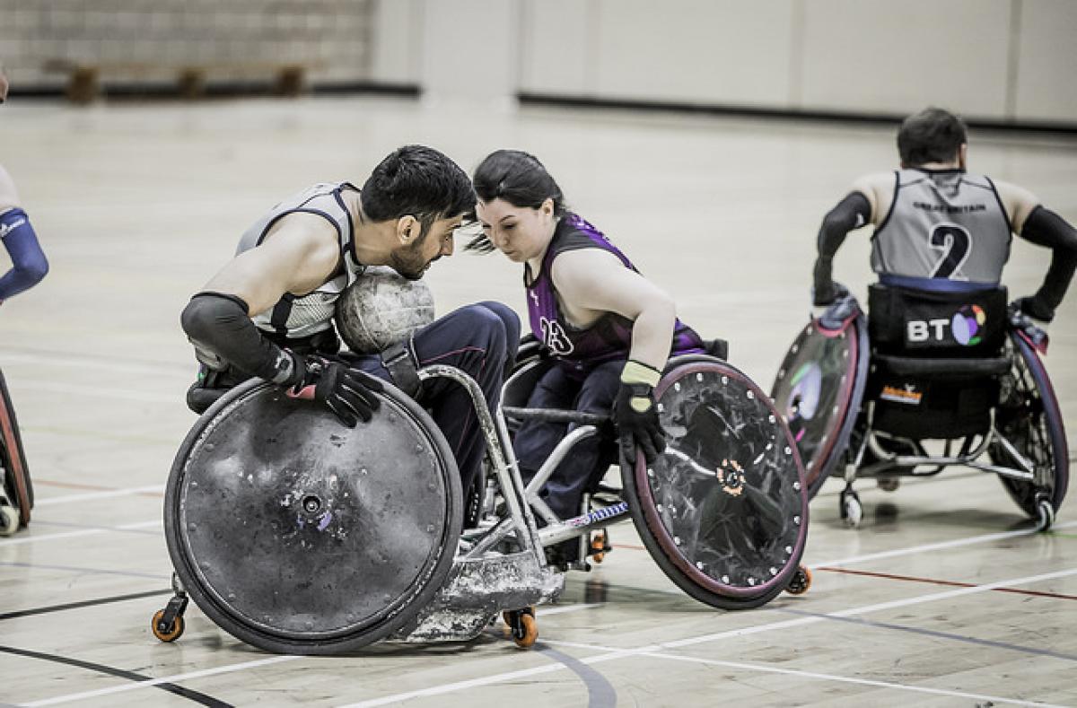 wheelchair rugby players