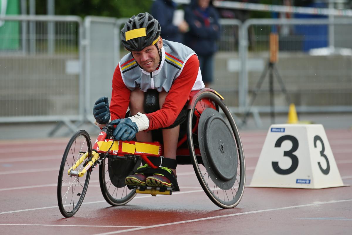 Belgium's Peter Genyn was in record breaking form at the 2016 IPC Athletics Grand Prix.