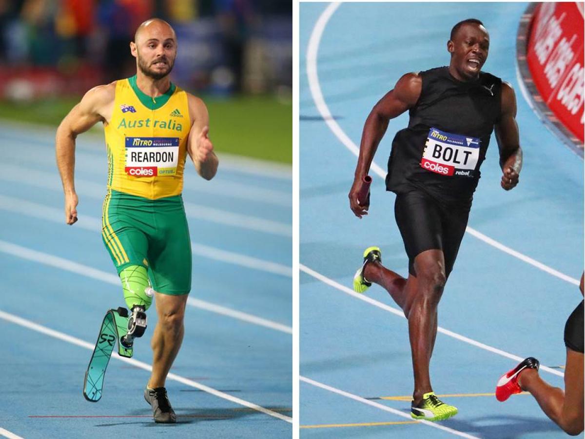 Scott Reardon and Usain Bolt