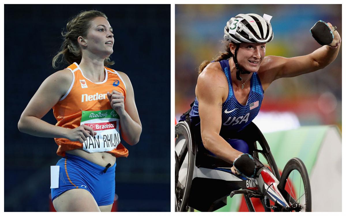 two female para athletes