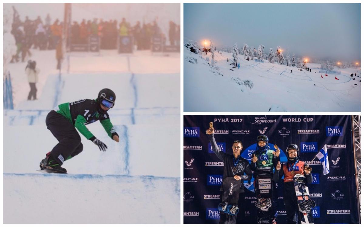 snowboarders competing on the slopes