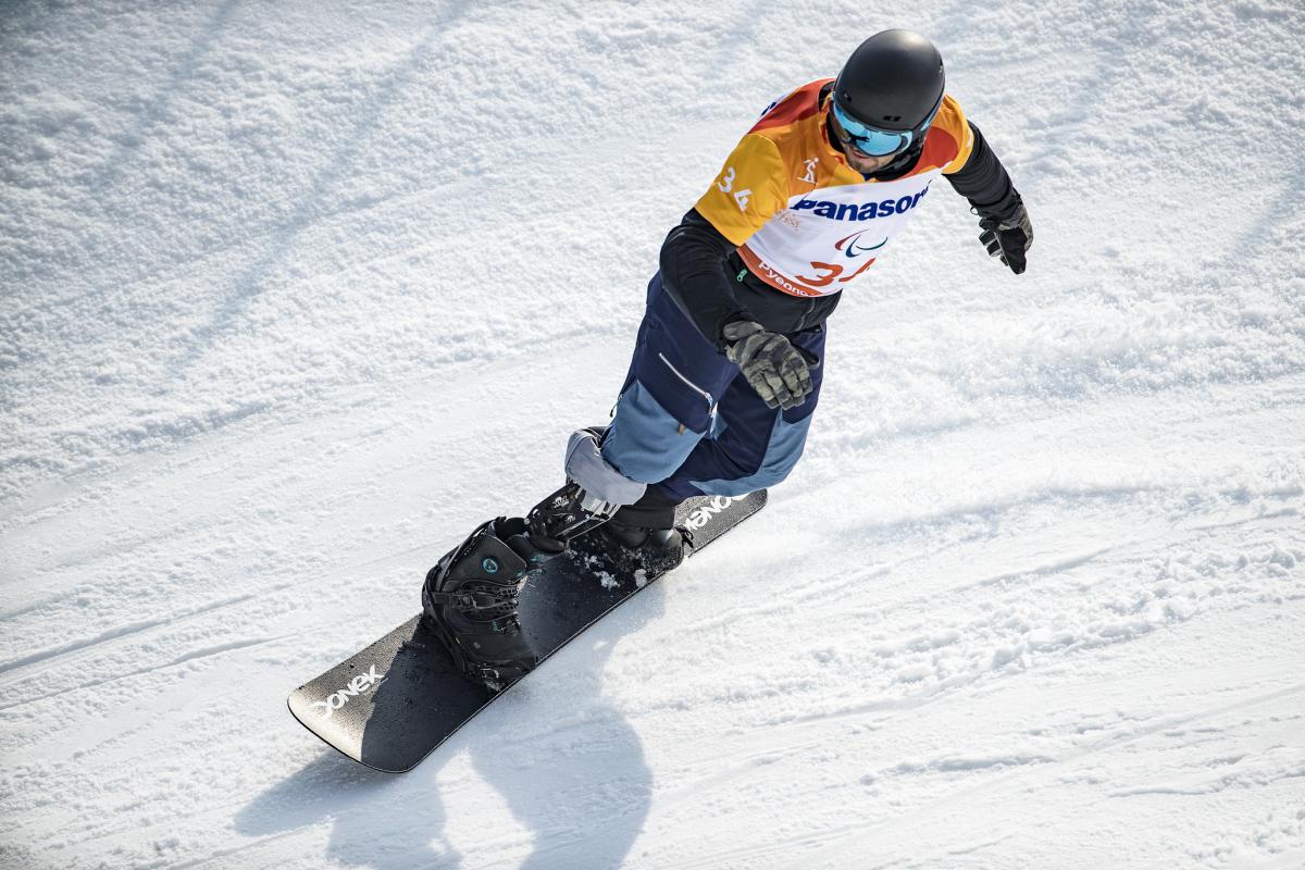 Andre Cintra was the first snowboarder to compete for Brazil at a Winter Paralympics 