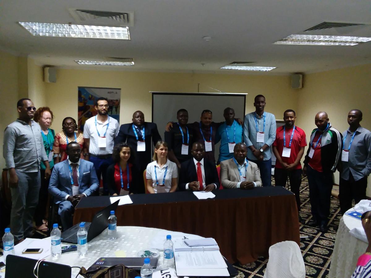 Programme leads from NPCs Ethiopia, Kenya, Rwanda, Somalia, Tanzania and Uganda pose for a picture after OCP training in Tanzania