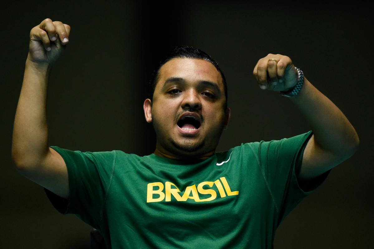 male boccia player Maciel Santos