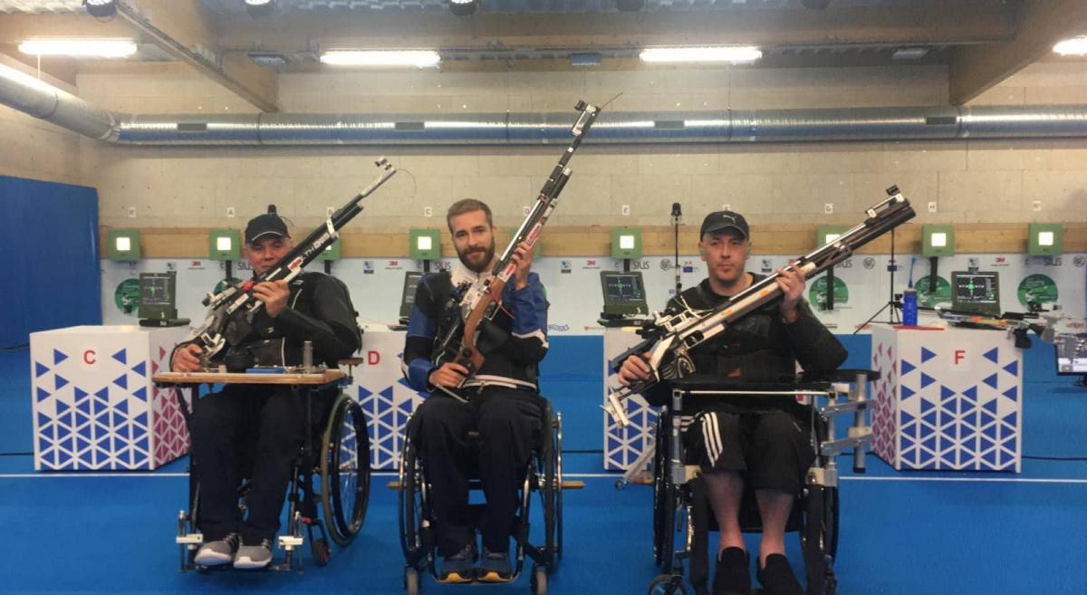 Italy´s Andrea Liverani (centre) broke a world record at Chateauroux 2018