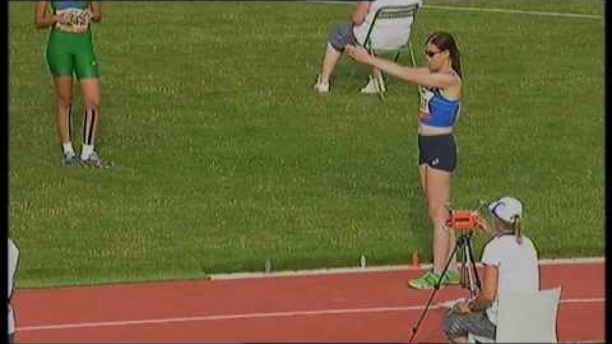 Athletics - Elisa Montonen - women's long jump T11 final - 2013 IPC Athletics World C...