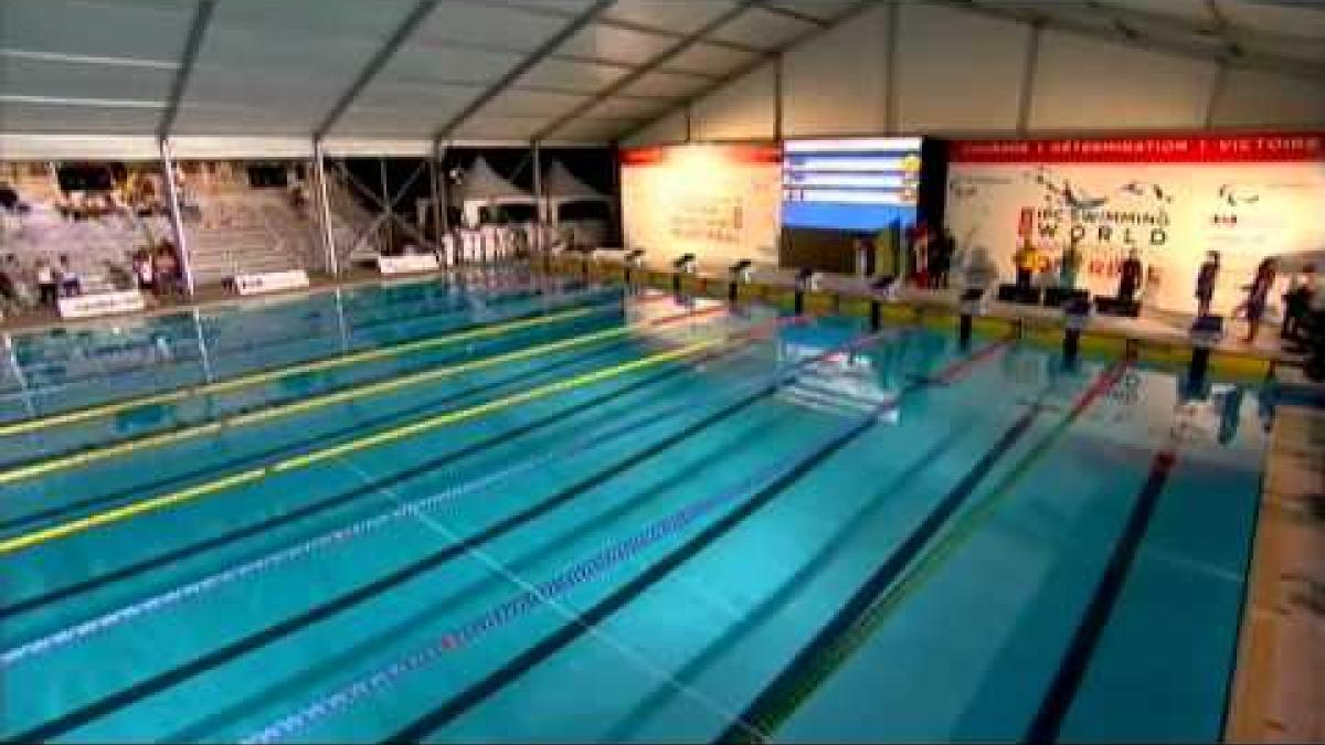 Swimming - men's 100m backstroke S11 medal ceremony - 2013 IPC Swimming World Championships Montreal