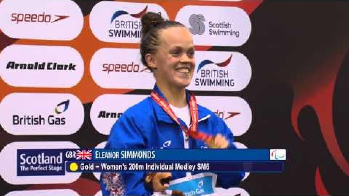 Women's 200m IM SM6 | Victory Ceremony | 2015 IPC Swimming World Championships Glasgow