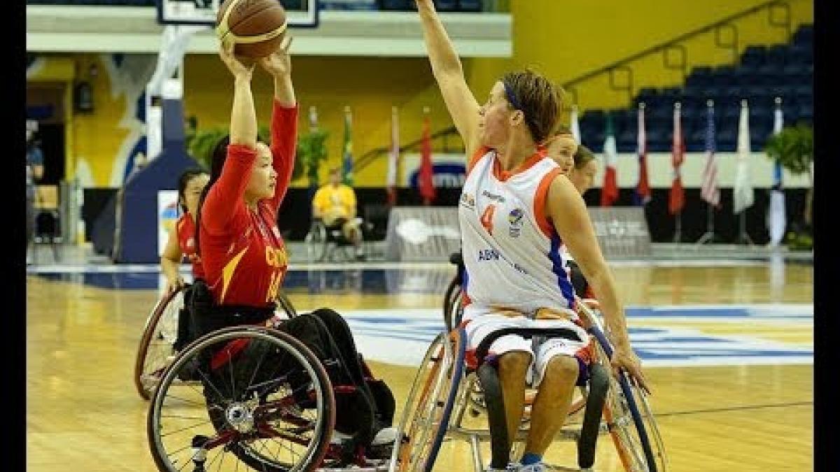 Netherlands v China highlights | 2014 IWBF Women's World WheelchairBasketball Championships
