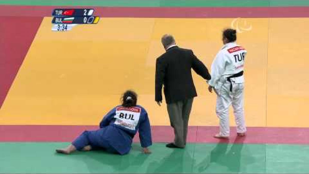 Judo - Women +70 kg Quarterfinals - Turkey versus Bulgaria - 2012 London Paralympic Games