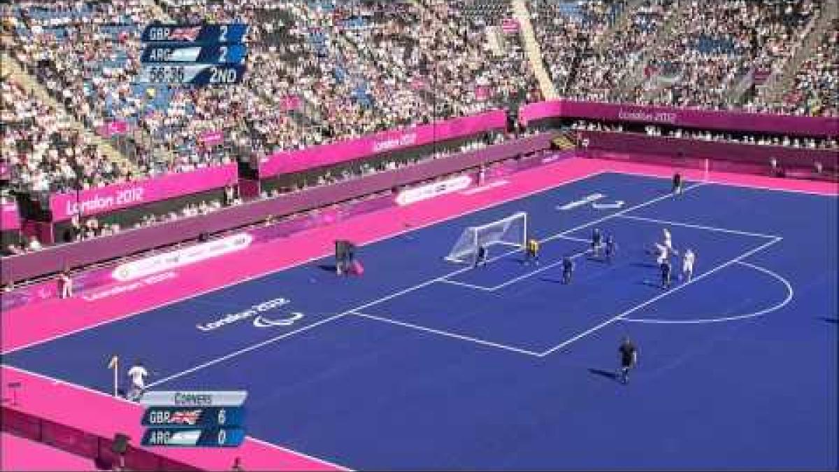 Football 7-a-side - GBR vs ARG - Men's Semifinal 1 - Extra Time - London 2012 Paralympic Games