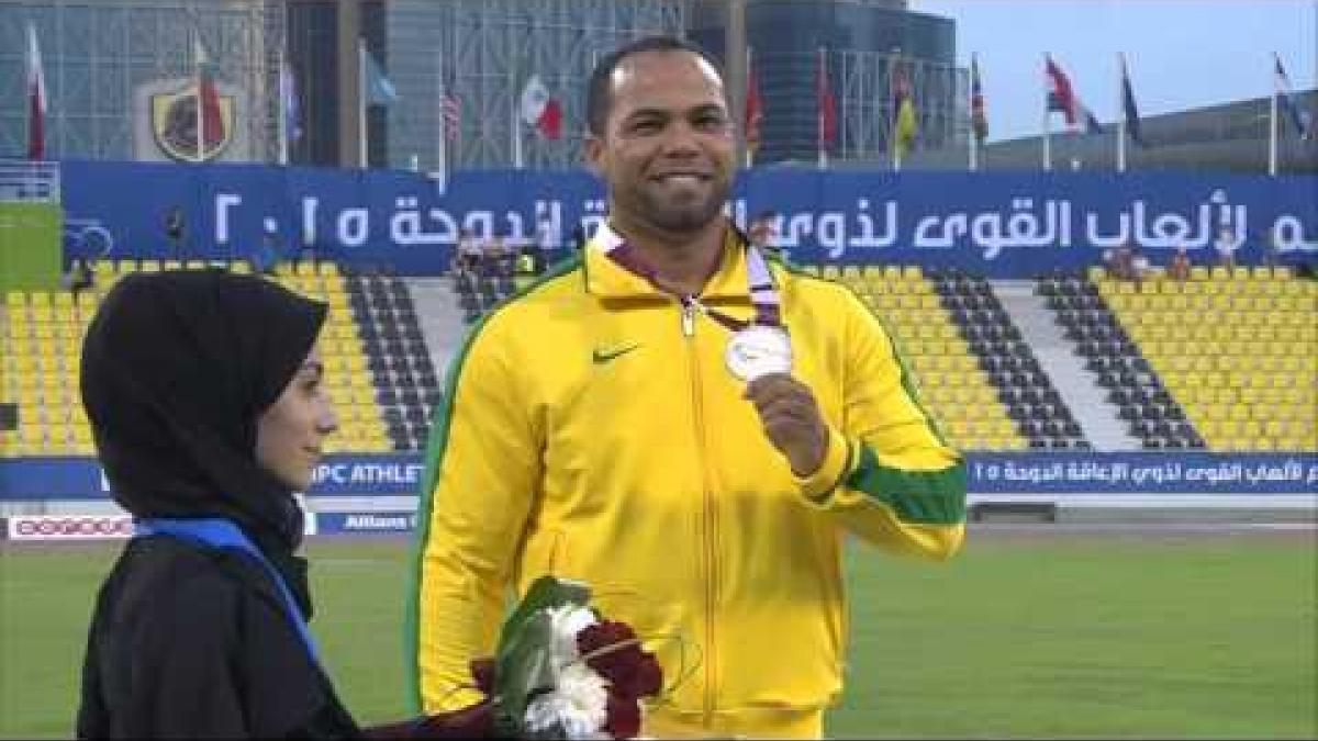 Men's discus F57 | Victory Ceremony |  2015 IPC Athletics World Championships Doha