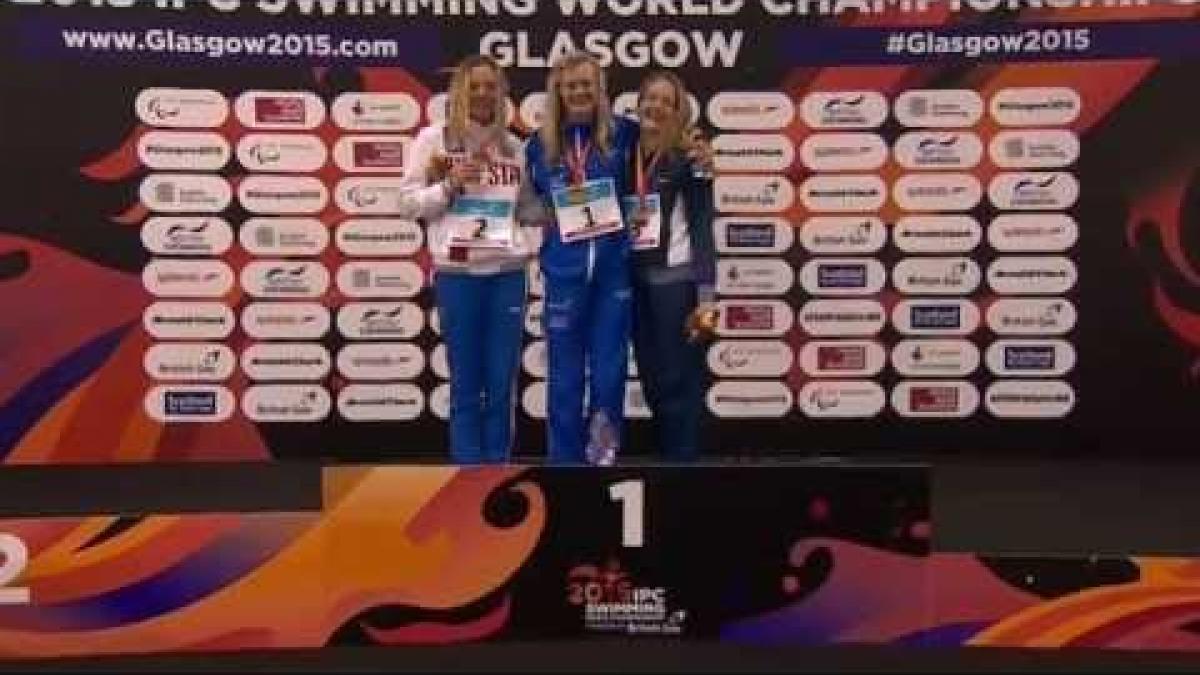 Women's 50m Freestyle S12 | Victory Ceremony | 2015 IPC Swimming World Championships Glasgow