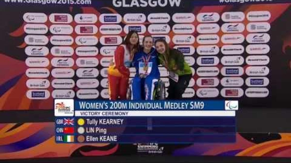 Women's 200m IM SM9 | Victory Ceremony | 2015 IPC Swimming World Championships Glasgow