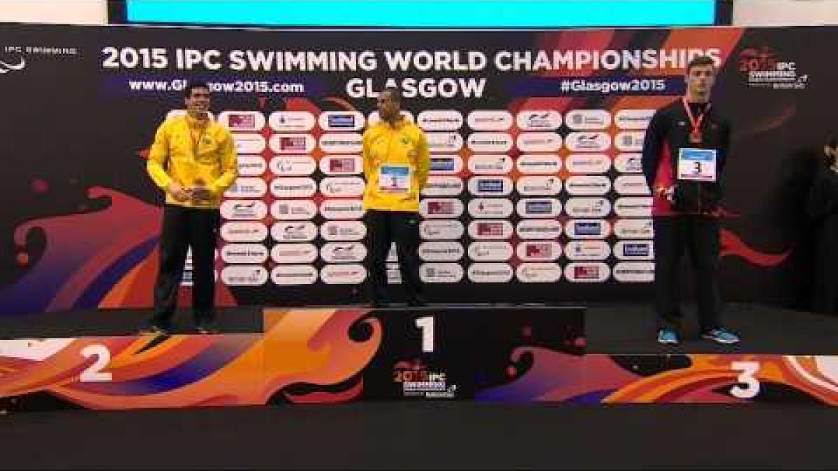 Men's 100m Freestyle S10 | Victory Ceremony | 2015 IPC Swimming World Championships Glasgow
