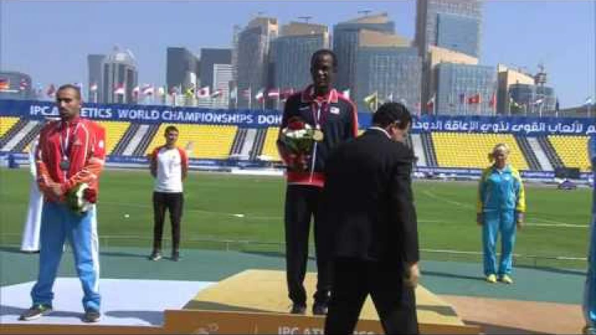 Men's long jump T11 | Victory Ceremony |  2015 IPC Athletics World Championships Doha