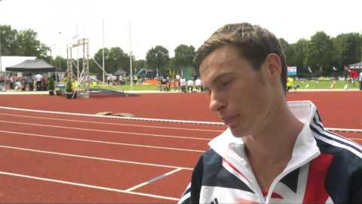 Great Britain's Paul Blake takes silver in 400m T36