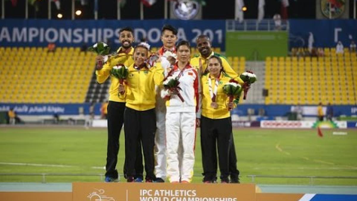 Women's 200m T11 | Victory Ceremony |  2015 IPC Athletics World Championships Doha
