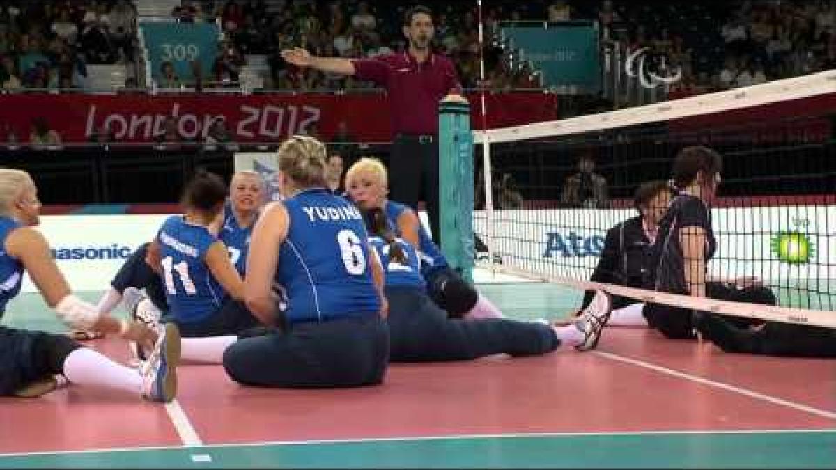 Sitting Volleyball - UKR vs JPN - Women's Preliminaries Pool A - London 2012 Paralympic Games