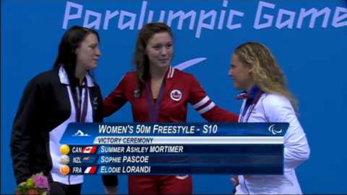 Swimming   Women's 50m Freestyle   S10 Victory Ceremony   2012 London Paralympic Games