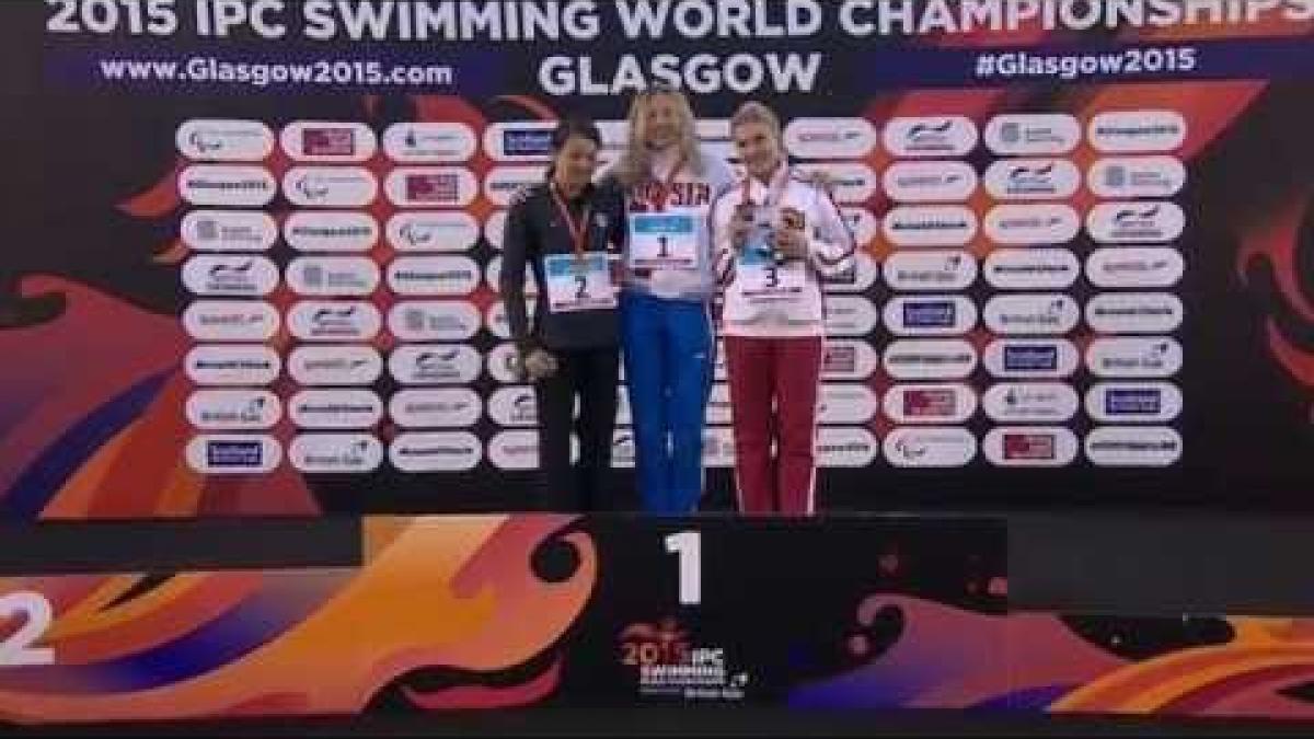 Women's 100m Butterfly S13 | Victory Ceremony | 2015 IPC Swimming World Championships Glasgow