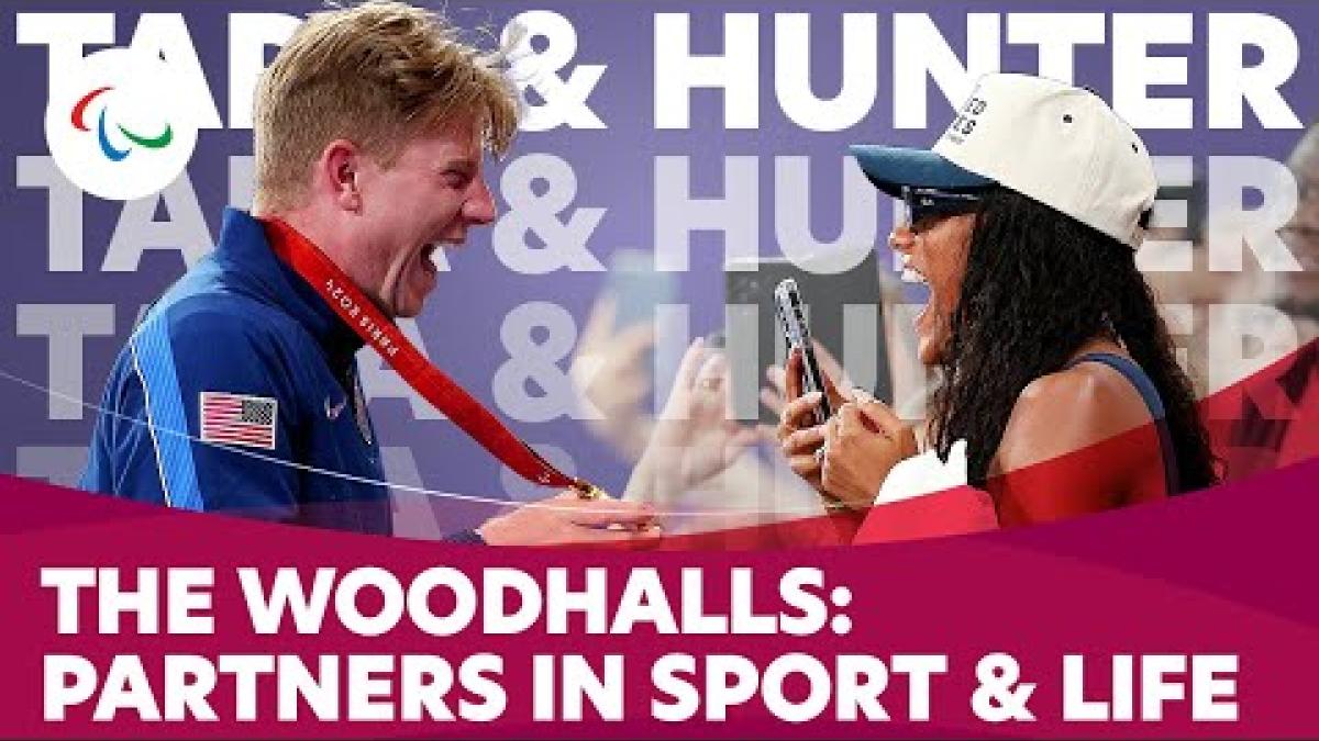 Profile video featuring Tara Davis-Woodhall and Hunter Woodhall