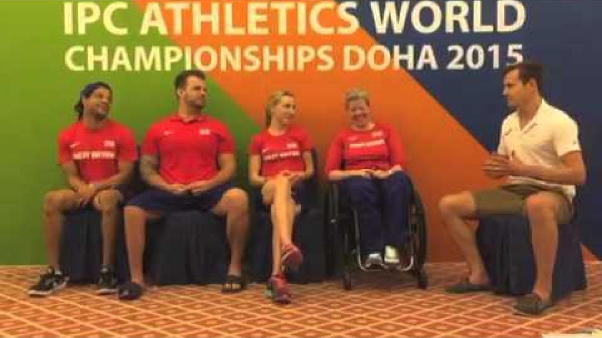 #Doha2015 Periscope - Evan O'Hanlon with British athletes