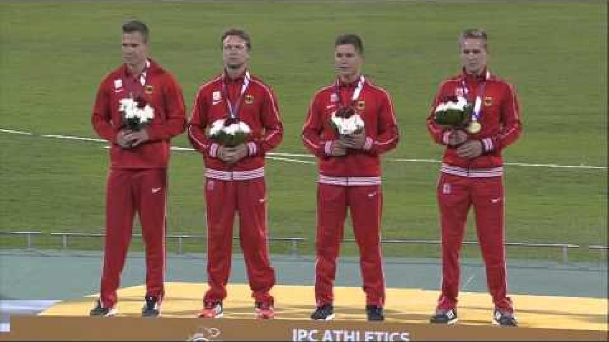 Men's 4x100m T42-47 | Victory Ceremony |  2015 IPC Athletics World Championships Doha
