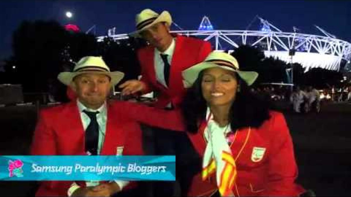 Teresa Perales - Ready to come into the stadium for the opening ceremonie, Paralympics 2012