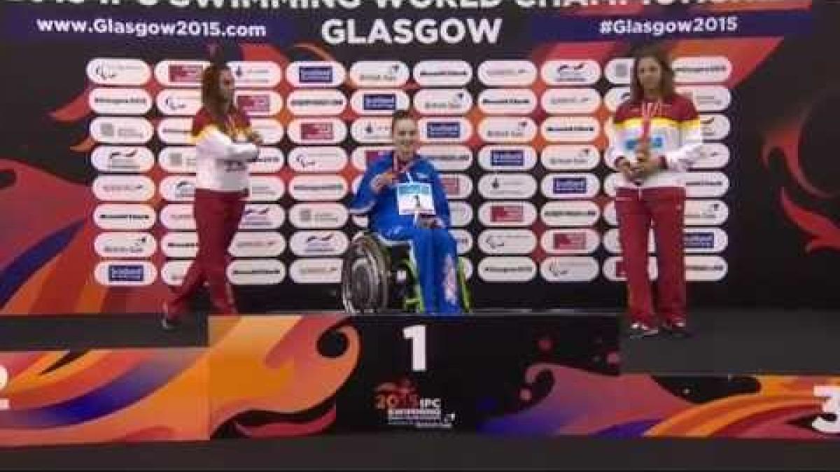 Women's 100m Butterfly S9 | Victory Ceremony | 2015 IPC Swimming World Championships Glasgow