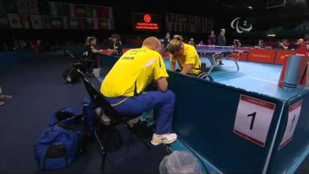 Table Tennis - AUT vs SWE - Women's Singles - Cl 3 Gold Mdl Match - London 2012 Paralympic Games