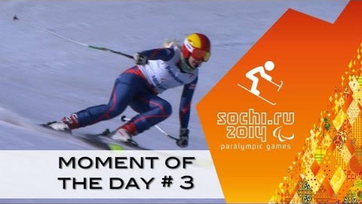 Day 3| Alpine skiing moment of the day | Sochi 2014 Paralympic Winter Games
