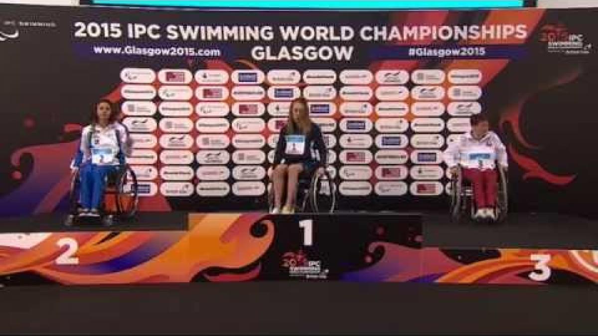 Women's 100m Breaststroke SB4 | Victory Ceremony | 2015 IPC Swimming World Championships Glasgow