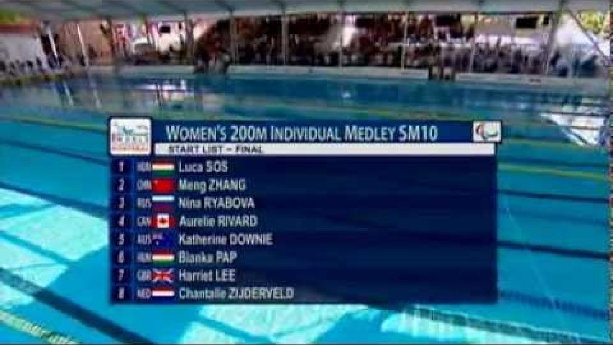 Swimming - women's 200m individual medley SM10 - 2013 IPC Swimming World Championships Montreal