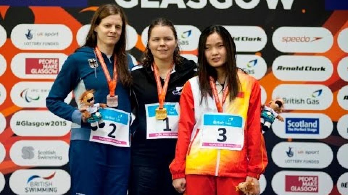 Women's 100m Freestyle S11 | Victory Ceremony | 2015 IPC Swimming World Championships Glasgow