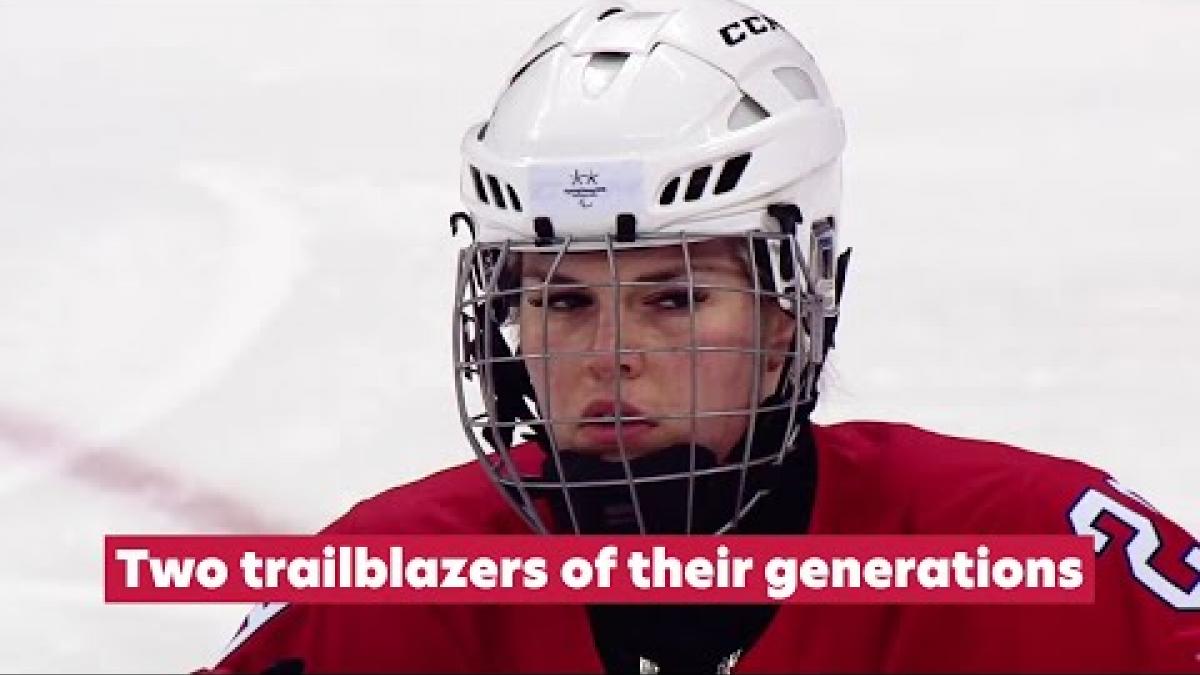 Para ice hockey pioneers Brit Oeyen and Lena Schoeder cross paths