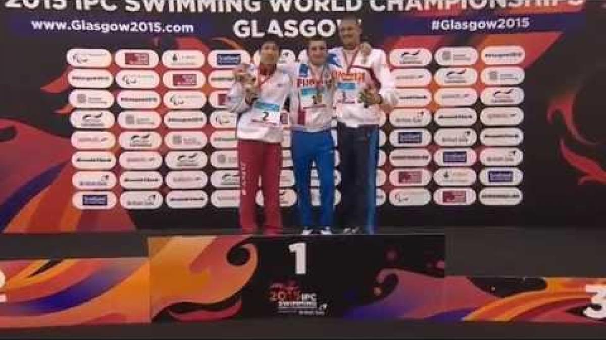 Men's 50m Freestyle S9 | Victory Ceremony | 2015 IPC Swimming World Championships Glasgow