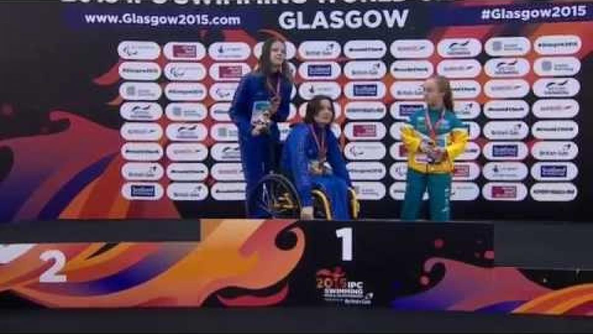 Women's 100m Freestyle S6 | Victory Ceremony | 2015 IPC Swimming World Championships Glasgow